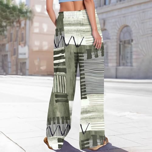 Palazzo Pants for Women, 2025 Summer Boho Wide Leg Pants Casual High Waist Lounge Pant Beach Vacation Outfits4