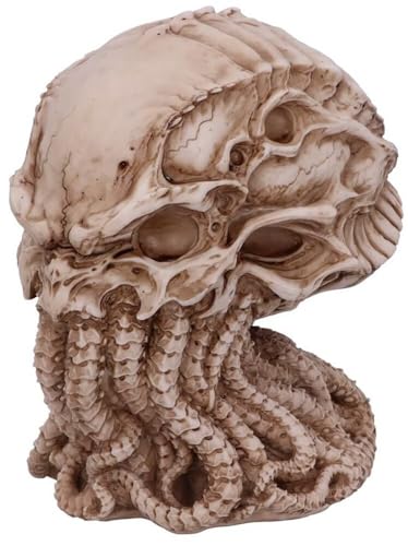 Nemesis Now James Ryman-Figura Decorativa de Calavera de Cthulhu Verde, Resina, 20 cm