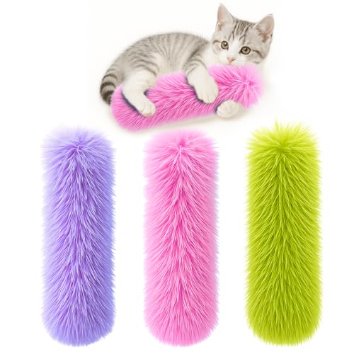 Cat-Toys-3-Pack-Crinkle-Catnip-Pillow-Toys-for-Indoor-Cats Cat Toys, 3 Pack Crinkle Catnip Pillow Toys for Indoor Cats - Image 1