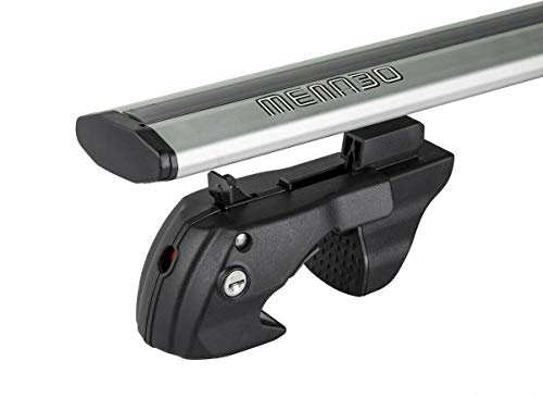 MENABO Barras de Techo portaequipajes Jackson XL, Color Plata, 135cm