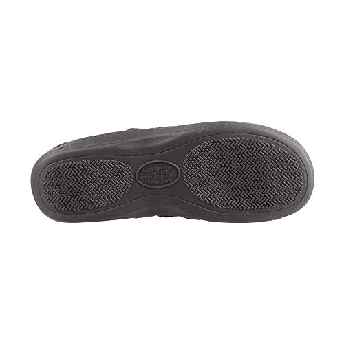 Isotoner Mens Microterry Slip On Slipper Flat Sandals, Black, 11 Us #TOP3