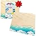 SCS Direct Brick Building Blocks Baseplates with Beach Pattern Scene - Large 10