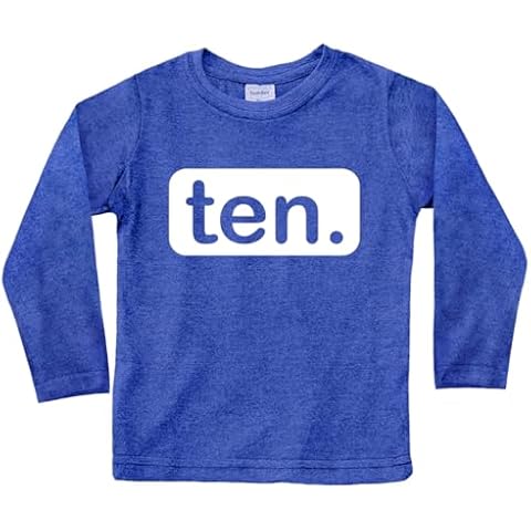 Unordinary Toddler 10th Birthday Shirt Boys 10 Year Old Boys Gifts Ten yr Tenth Birthday Tshirt Gift (US, Numeric, 10, 12, Regular, Charcoal Blue - Long Sleeve) Cover