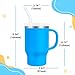 Bella's Friends Handy Mini Tumbler – Adorable 9 oz Toddler Sippy Cup, Stainless Interior & Silicone Body, Leak‑Proof, Dishwasher Safe, Gift for 1-3 Years Old Girls&Boys, 2 Pack, Azure Blue&Seafoam