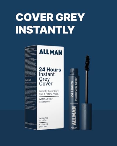 Image of ALL MAN 24-Hours Instant Grey Cover, Temporarily Cover Grey Hair, Sweat & Waterproof | Beard & Short Hair | 10g