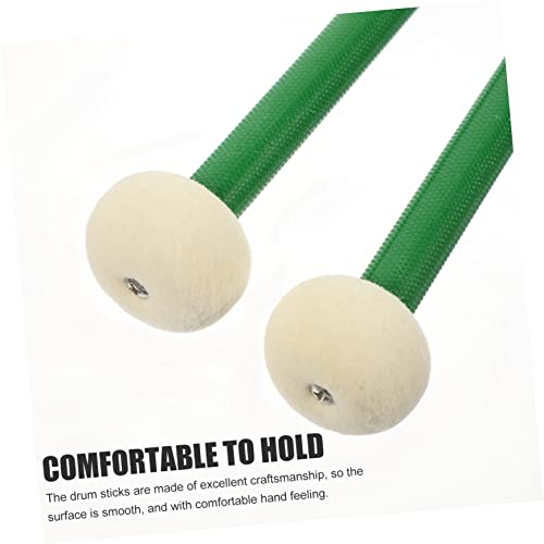 Baquetas dobles para batería SHOWERORO, de fieltro y nylon, ligeras para práctica y jazz miniatura 4