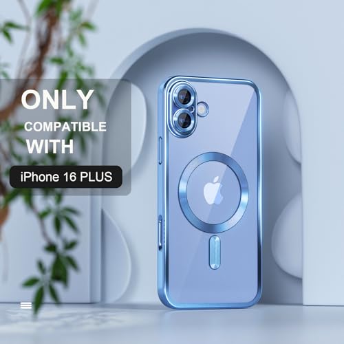 Image of Misea Magnetic for iPhone 16 Plus Case Compatible with MagSafe Light Blue