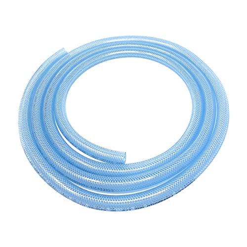 Gloxco Clear Braided PVC Tubing, Food Grade, Heavy Duty Reinforced Hose, 1/2? ID, 10 Ft Length