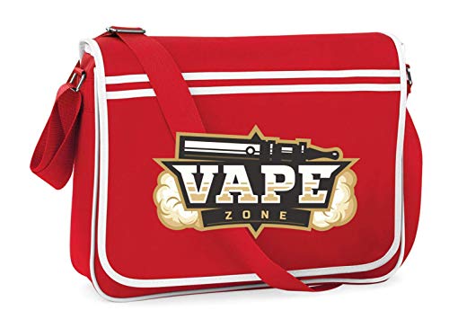 Druckerlebnis24 Vape Zone Qualm - Bolso bandolera para el hombro con vaporizador