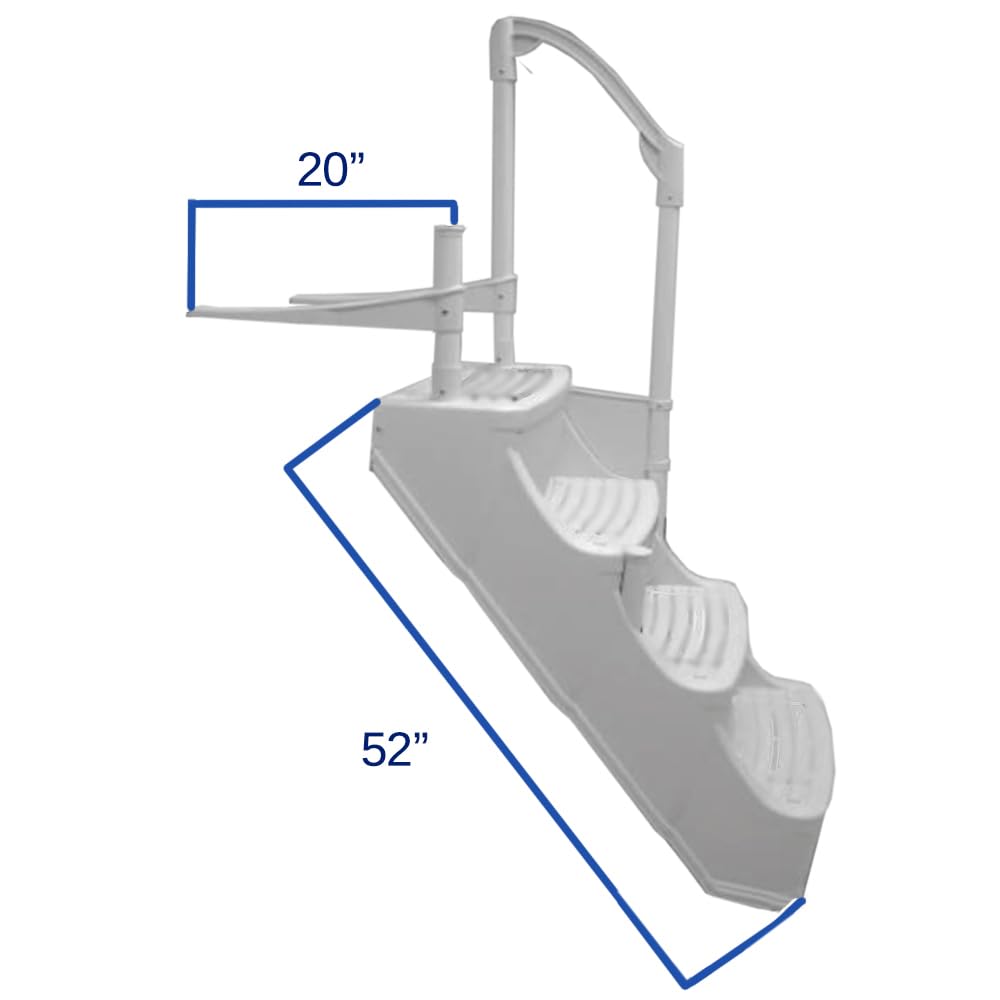 Champlain Plastics Drop-in Step for Above Ground Pool (Grey)