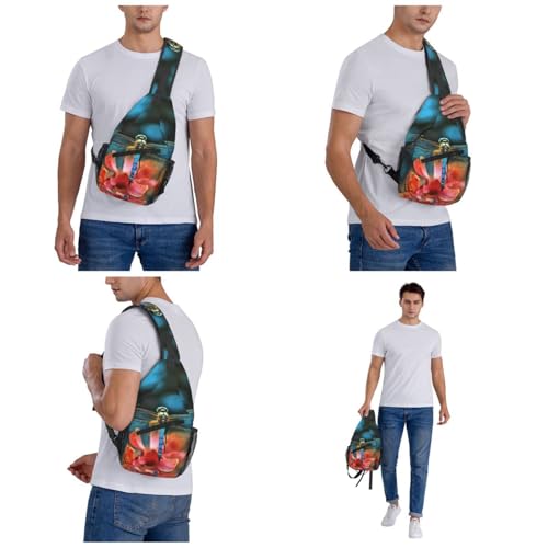 Bolso Crossbody Dragonfly para Hombre y Mujer Negro miniatura 7