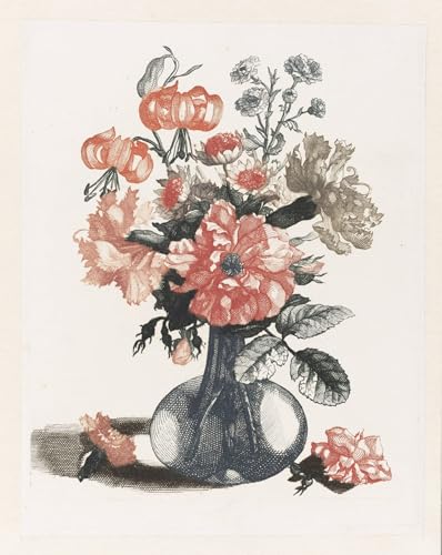 Peinture fleurs vases en verre reproduction artiste célèbre toile