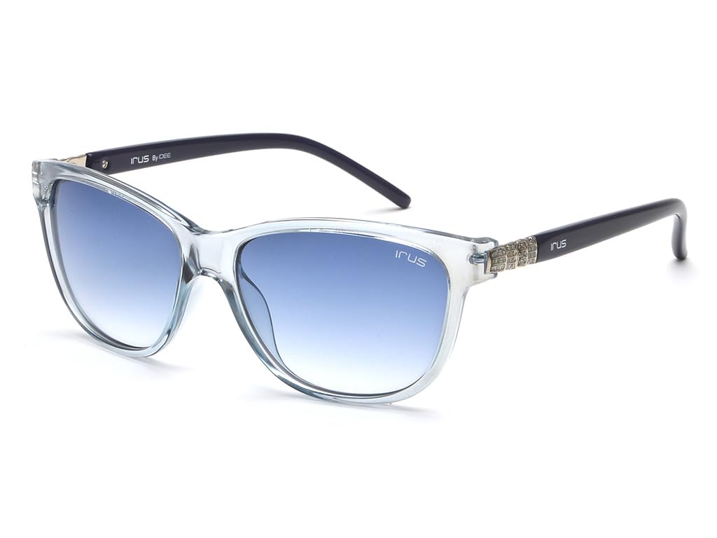 Irus Women's UV Protected Blue Polycarbonate Square sunglass - Review, Price and Buying Guide