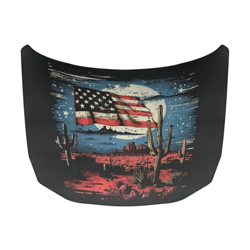 Image of Heavy Duty SUV Car Cover,with Cactus American Flag Print an All-Weather,Waterproof Car Cover for Indoor & Outdoor Use