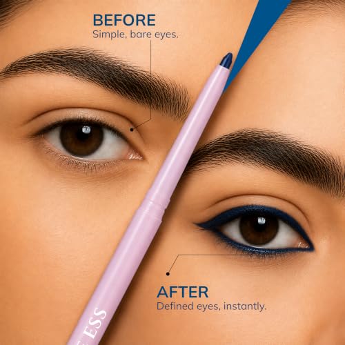 Image of TEE ESS Long Stay Kajal | Retractable Pencil | Waterproof, Smudge Proof | Intense Blue Color | 24H Long Lasting | Smooth One-Stroke Application | With Vitamin E | Twist-Up Blue Kajal | 0.30 gms