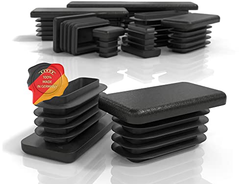 Set van 10 lamelstoppen 25/22/20 mm - zwart polyethyleen