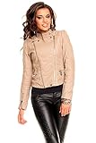 Trendige Damen LEDER Style Jacke