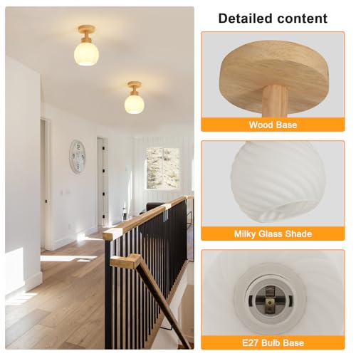 Plafonnier E27 moderne petit format Ø14cm idéal pour éclairage ciblé de chambre - 4