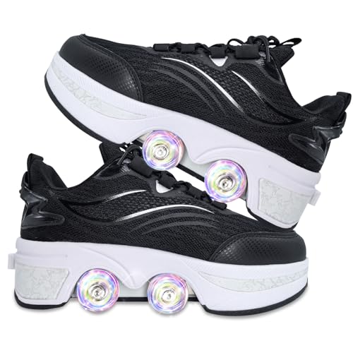 [Deformation Roller Skates] ���[���[�V���[�Y �q�� ���̎q�C���[���[�X�P�[�g ��l�C�C ���[���[ �����Ȃ��t�� �A�E�g�h�A�X�|�[�c�ɓK���Ă���A���l���A�V�N�A�����̃M�t�g�Ƃ��đ��邱�Ƃ��ł��܂� (New black, 23-2