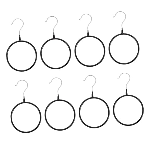 BESTYASH 8 Piezas Organizador Bufandas de Hierro con Recubrimiento Plástico Colgador Grande para Armario Resistente para Bufandas Corbatas y Cinturones Accesorio Práctico para Hogar