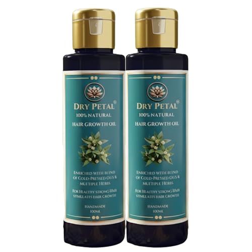 Image of Ayurvedic Hair Oil for Hair Growth & Hair Fall Control | 100% Natural Herbal Oil with Bhringraj, Amla, Brahmi, Neem, Hibiscus & Cold Pressed Oils | Anti-Dandruff, Nourishing & Non-Sticky - 200 ML