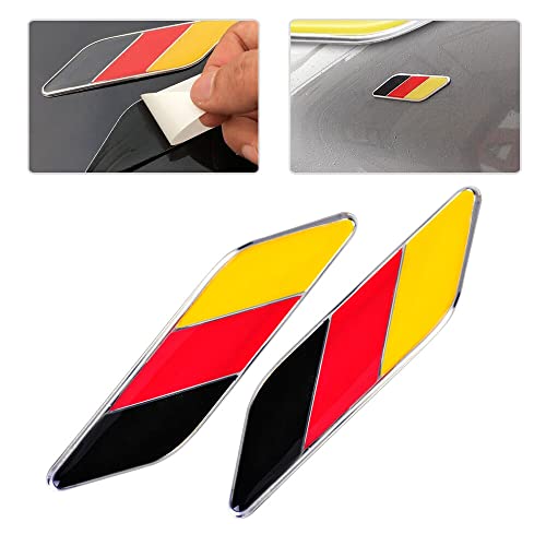 2 STK Deutschland Fahne Streifen Flagge 3D Kfz Aufkleber Sticker Autoaufkleber