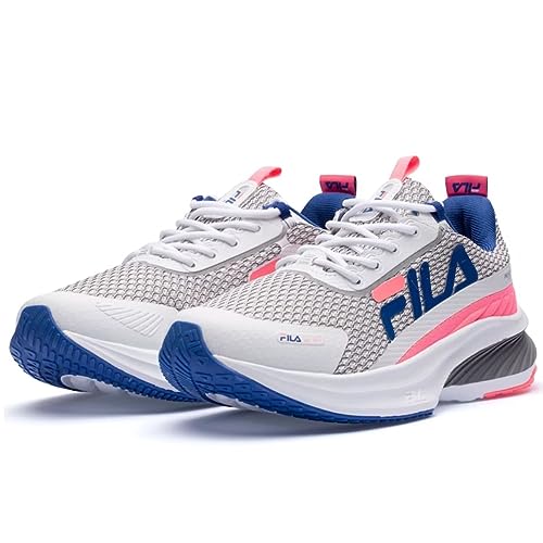 Tenis Fila Progress Feminino,Branco/Azul/Rosa,38
