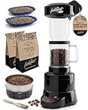 Fresh Roast SR800 Coffee Roaster Bundle – Home Coffee Roasting Machine with Glass Extension Tube, Bean Cooler & Green Coffee Samples
