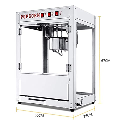 Mnsrrn Commercial Popcorn Machine, Intelligent Thermal Insulation Large Capacity Non-Stick Pot Stainless Steel Liner Stall Corn Puffing Machine #TOP1
