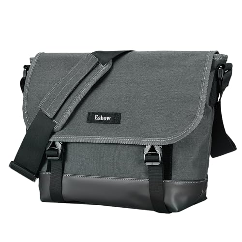 Eshow Bolso Bandolera Hombre, Messenger Bag para Ordenador Portátil Trabajo Escuela Viaje