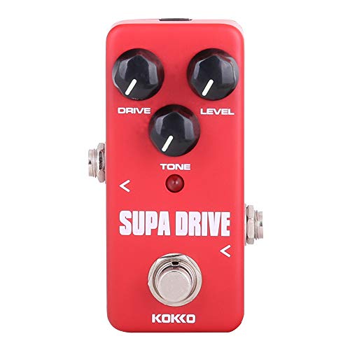 Pédale overdrive analogique compacte Kokko SUPADRIVE pour guitare électrique true bypass