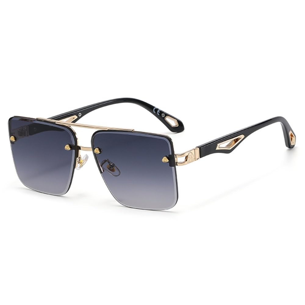 Lunettes de soleil pour homme au style vintage tendance avec des verres dégradés chic - 8
