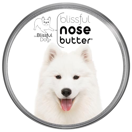 Image of The Blissful Dog Samoyed Nose Butter for Dry, Cracked Skin, Lick-Safe Dog Nose Balm with Moisturizing Shea Butter, Almond, Olive, and Essential Oils, Pet Supplies, Uncented, 2 oz.