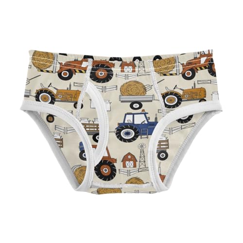 Boys' Exclusive Briefs Toddler Underwear 95% Combed Cotton Boxerbriefs 2T Neon Monster Truck Cars 4