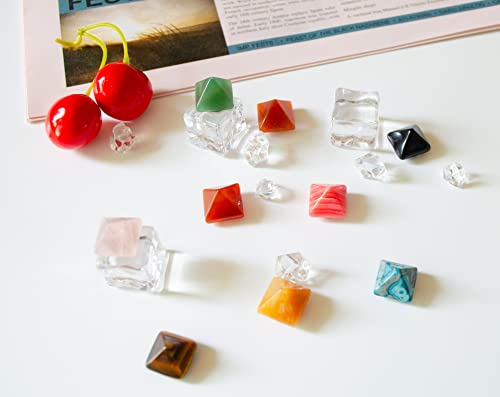 Imanes de cristal para refrigerador 9 piezas coloridos miniatura 3