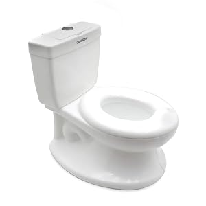SMT- Baby Kids Portable White Realistic Toddler Potty Training Toilet w Flushing Sound Baby Chair Seat Kid P