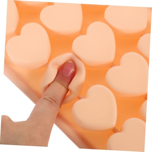 2 moldes de cubitos de hielo de silicona en forma de corazón miniatura 3