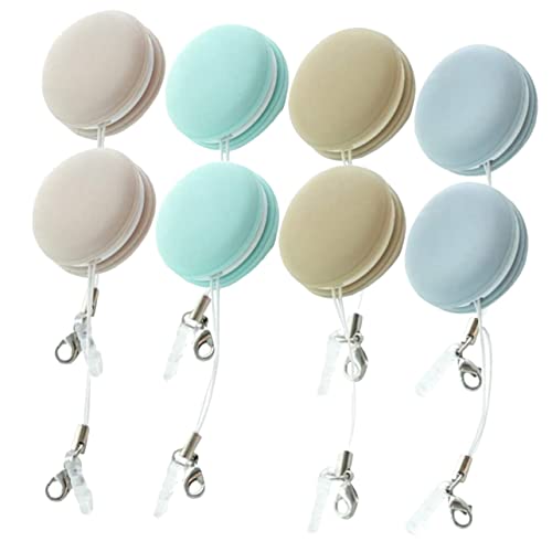 SOESFOUFU 8 Pcs Macaron Mobile Screen Cleaning Cloths Lens Wipes for Eyeglasses Portable Keychain Design Colorful Cleaning Tools for Phones Tablets and Glasses