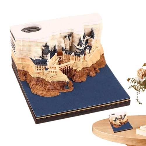 Calendrier 3D 2025 LED interactif avec bloc-notes détachable