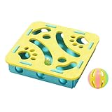 Interaktives Intelligenzspielzeug zur Bewegungsförderung Bindung von Haustieren Kreatives Kauspielzeug robustem Material für unterhaltsame Trainingsstunden (Yellow, 30CM)