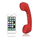 Wireless Retro Telephone Handset and Wire Radiation-Proof Handset Receivers Headphones for a Mobile Phone with Comfortable Call (Red)