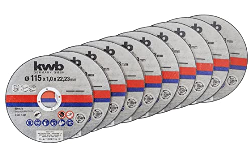 KWB - Lata de 10 discos de 115x1mm de corte inox y metal