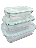 ✅MIKROWELLEN + BACKOFEN + GEFRIERSCHRANK geeignet,Sie sind auch Ofen Safe (bis zu 400 °C) und Gefrierschrank Safe macht sie ideal für das Kochen in Öfen und am besten geeignet für langfristige Lagerung von Lebensmitteln, so dass Sie können Chargen von hausgemachten Speisen und Speicher für frische Luftdicht und Leck Beweis