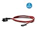 ELECTOP 2 Pack 2 Pin SW PC Power Cable On and Off Push Button ATX Computer Switch Wire 45cm
