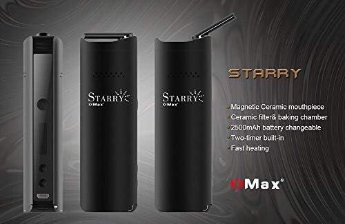 Xmax Starry V3 by DopeVapes, Premium 2-in-1 Dry Herb & Concentrate Vaporizer. 2600mAh Battery, Ceramic Chamber, Magnetic Mouthpiece, OLED Display, Temp Range 100°C - 240° (Latest Version)