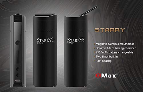 Xmax Starry V3 by DopeVapes, Premium 2-in-1 Dry Herb & Concentrate Vaporizer. 2600mAh Battery, Ceramic Chamber, Magnetic Mouthpiece, OLED Display, Temp Range 100°C - 240° (Latest Version) - Image 5