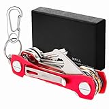 Compact Key Holder -Smart Key Organizer for Keychain -Minimalist EDC Key Carrier w Expansion Screws,