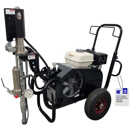 Cosmostar SpeedCoat GX1192 Hydraulic Airless Sprayer – 3600 PSI, 3.68 GPM, Cart Mount with Spray Gun and 50 ft Hose