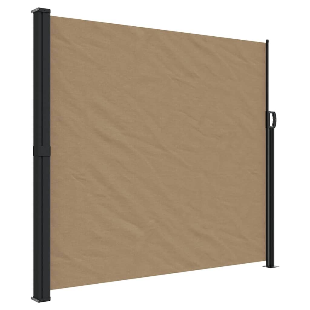 vidaXL Retractable Side Awning - Taupe Outdoor/Indoor Privacy Screen Shade, Water/UV 180x600 cm, Polyester — image 1