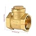 Oumefar Brass Check Valve DN50 2 Inch BSPP Female Thread Swing Type 232 PSI One Way Water Non Return Valve for Plumbing Irrigation Industrial Water System